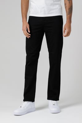 Black Organic Cotton Blend Slim Fit Mid-Rise Denim Jeans