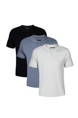 3 Pack Cotton Short Sleeve Polo Shirts