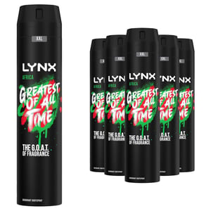 Lynx XXL Deodorant Bodyspray Africa 48H The G.O.A.T. of Fragrance 250ml, 36pk