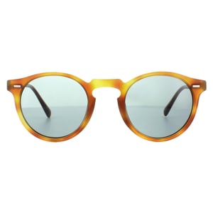 Oliver Peoples Round Mens Semi Matt Havana Indigo Photochromic Sunglasses