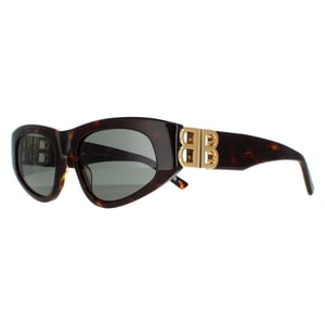 Balenciaga Oval Womens Dark Havana Green BB0095S
