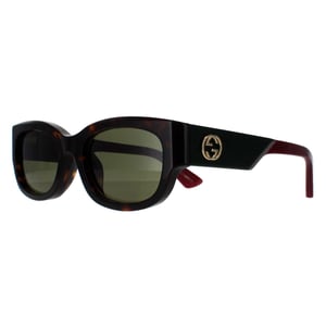 Gucci Vierkant Dames Havana met Groen en Rood Groen GG1667SK