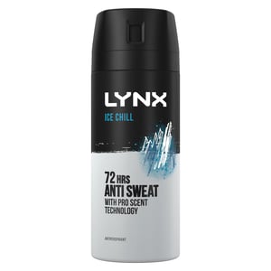 Lynx Ice Chill Anti-Perspirant Aerosol Deodorant Spray 72H Protection, 150ml