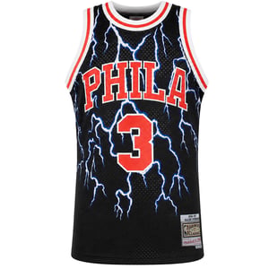 Mitchell & Ness NBA Philadelphia 76ers Lightning Jersey 3 Iverson Mens Black Vest