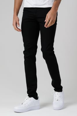 Black Organic Cotton Skinny Fit Mid-Rise Denim Jeans