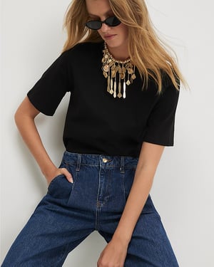 River Island Womens Barrel Leg Jeans Blue Clean Waist