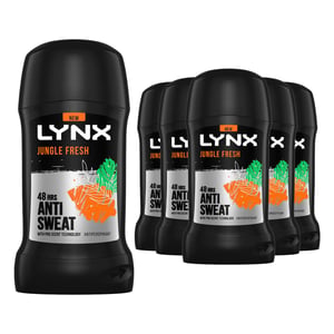 Lynx Antiperspirant Deodorant Stick 48H Odour Protection Jungle Fresh 50ml, 12pk