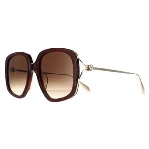 Alexander McQueen Square Womens Brown Gold Brown Gradient AM0374S