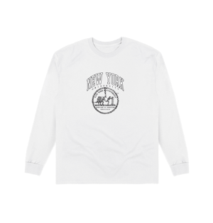 New York University Crest Sweatshirt White