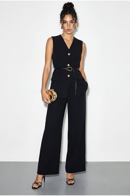Hoogwaardige V-Hals Geknoopte Tweedelige Co-ord Set