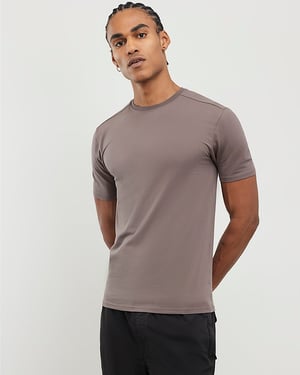 River Island Mens T-Shirt Navy Muscle Fit 3 Pack Crew Neck