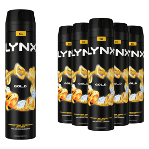 Lynx XXL Gold 48-Hour High Definition Fragrance Body Spray Deodorant, 6x250ml
