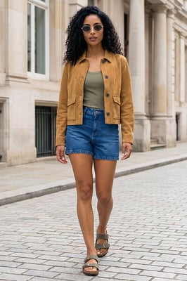 Suedette Button Jacket