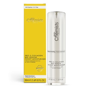 skinChemists Anti-Ageing Pro-5 Collagen Bee Venom Night Moisturiser 50ml for Loss of Firmness, Fine Lines, Wrinkles