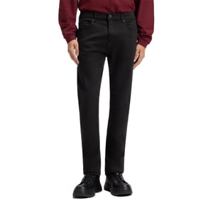 Men's Hugo Mid Rise Slim Fit Five Pocket Jeans in Black
