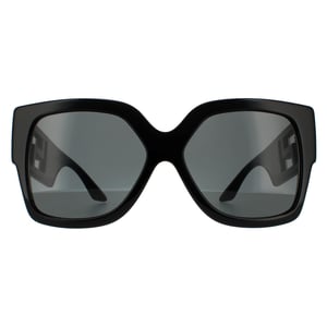 Versace Square Womens Black Dark Grey Sunglasses