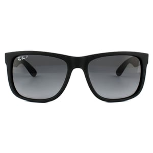 Ray-Ban Sunglasses Justin 4165 622/T3 Black Rubber Grey Gradient Polarized