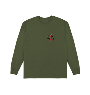 Pierce Archive Ski Style Graphic Sweatshirt Khaki