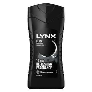 Lynx Black 12-H Refreshing Fragrance Shower Gel Body Wash for Men, 225ml