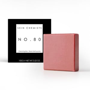 skinChemists No.80 Rose Anti-Ageing Cleansing Facial Bar 100g for Fine Lines, Wrinkles, Dullness