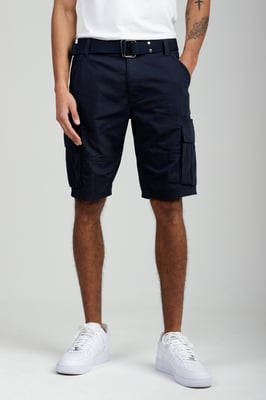 Navy Cotton Ripstop Cargo Shorts