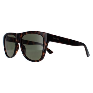 Gucci Rectangle Mens Havana Green GG1345S
