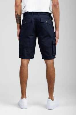Navy Cotton Ripstop Cargo Shorts