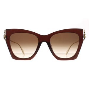 Alexander McQueen Cat Eye Dames Bruin Gold Bruin Gradient AM0375S