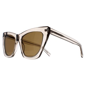Saint Laurent Kat-Oog Dames Transparant Beige Bruin SL214 Kate