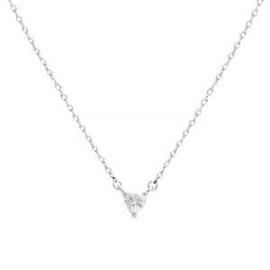 Luxenter, eqoyi halsketting in 925 sterling zilver en glanzend gerhodineerde cubic zirconia