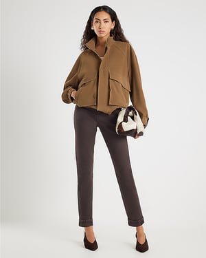 River Island Womens Mom Sculpt Jeans Brown Mid Rise