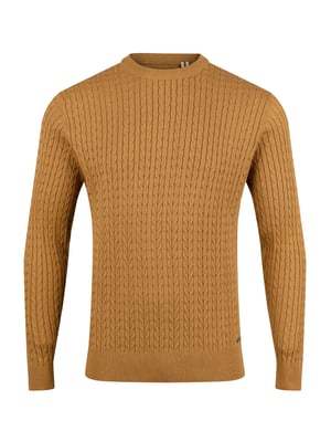 Luke 1977 Men's The Hamptons Textured Knitted Jumper in Yellow
