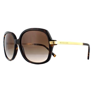 Michael Kors Square dames donkere schildpad goud bruin gradiënt zonnebril