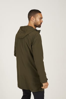 Khaki Lightweight Hooded Parka Jacket