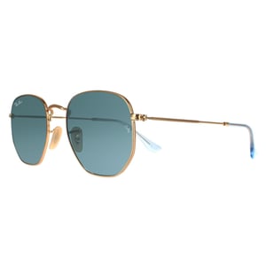 Ray-Ban Square Unisex Gold Blue Grey Gradient Sunglasses