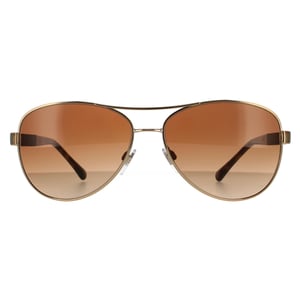 Burberry Aviator Womens Gold Brown Brown Gradient Sunglasses