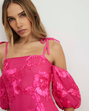 River Island Womens Maxi Dress Pink Cornelli Design Square Neck