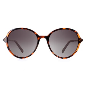 INVU Round Womens Demi Tortoise Brown Gold Grey Polarized B2135