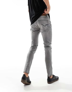ONLY & SONS slim tapered fit jeans i tvättad grå