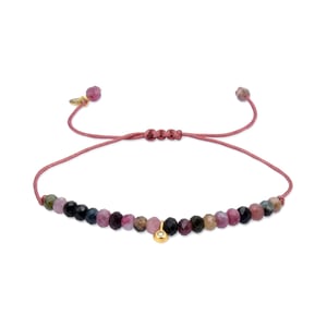 Luxenter, Kasai armband in 925 sterling zilver en 18K geel goud verguld Veelkleurig kristal