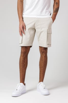 Stone Cotton Cargo Shorts