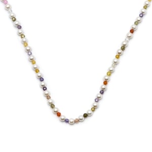 Luxenter Veelkleurige Kristallen Ketting in 18K Geel Goud - Amio