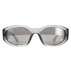 Versace Rectangle Unisex Transparent Grey Light Grey Silver Mirror VE4361 Sunglasses
