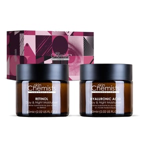 skinChemists Anti-Ageing Retinol Moisturiser & Hyaluronic Acid Moisturiser for Fine Lines, Wrinkles, Loss of Firmness
