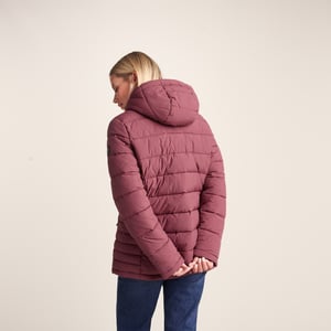 Sleight Womens Padded Short Parka Burgundy