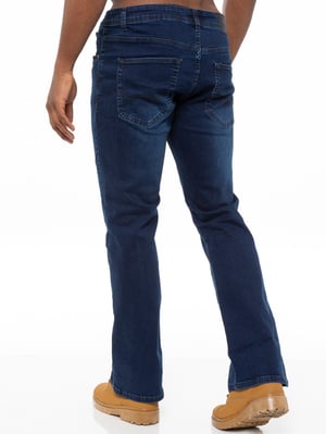 Enzo Heren Bootcut Stretch Denim Jeans