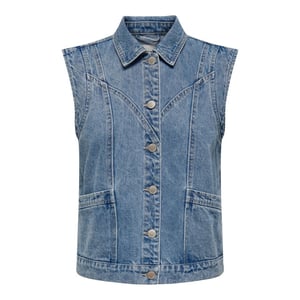 Only Onlkennedy sl dnm waistcoat bj blue denim