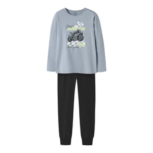 Name It Jongens pyjama set nkmnightset lichtblauw/zwart