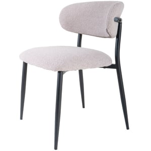 Home67 Eetkamerstoel dion bouclé naturel