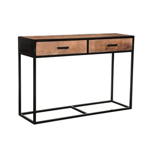 Livingfurn wandtafel sturdy 120x80x35 cm mangohout / gecoat staal